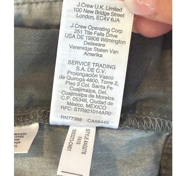 J.Crew Vintage Straight Leg Olive Stretch Jean Size 26 - Picture 8 of 8